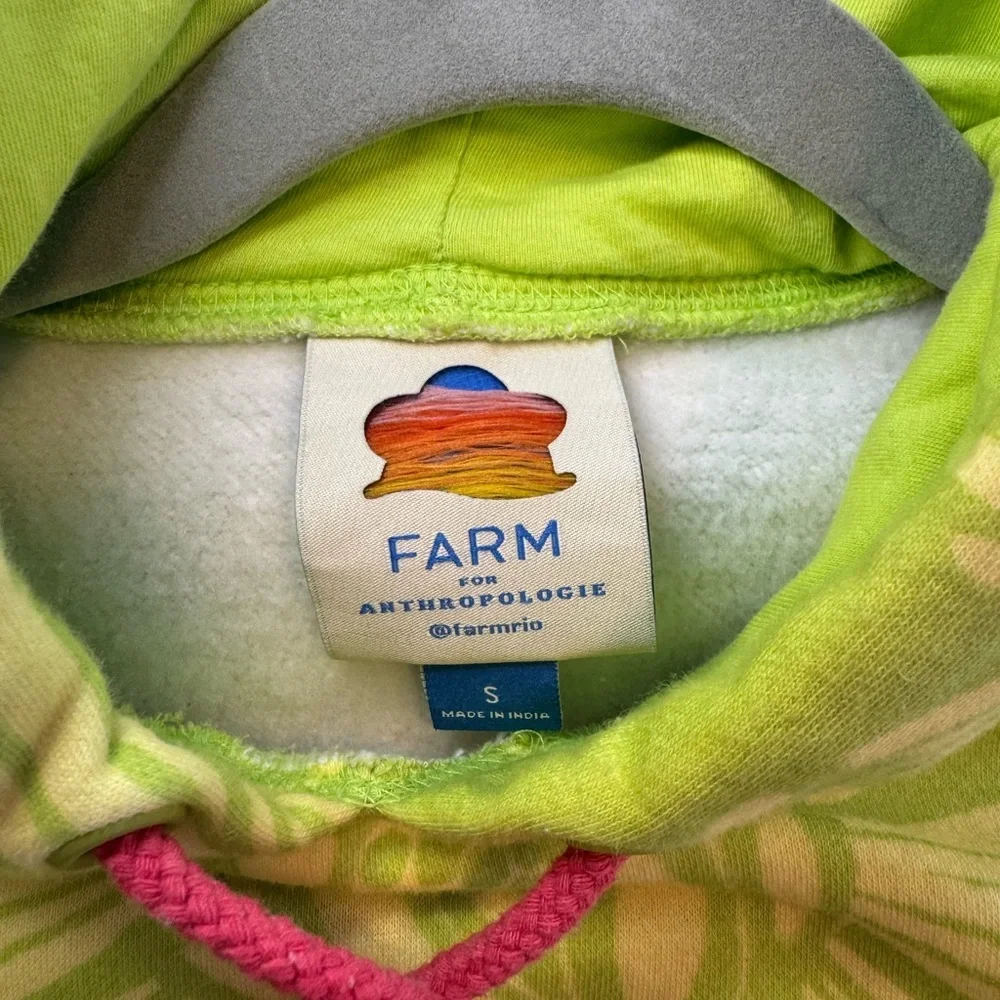 FARM Rio Neon Green Leaf Hoodie - Picture 6 of 6